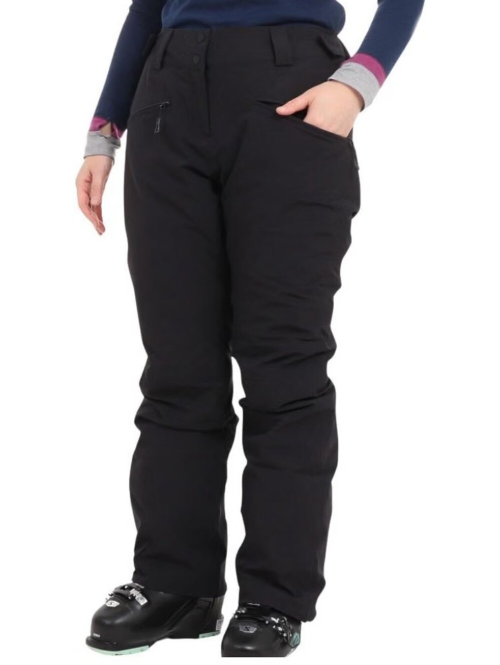 Salomon Women's Edge Alpine Ski Pants, DEEP Black, size  L/R